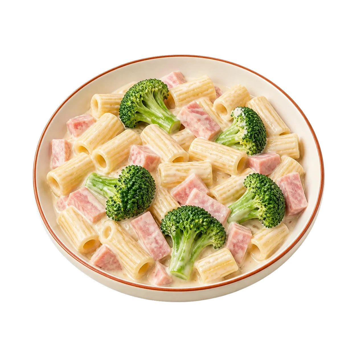 Pasta Broccoli mit Schinken, Brokkoli und Sahne
